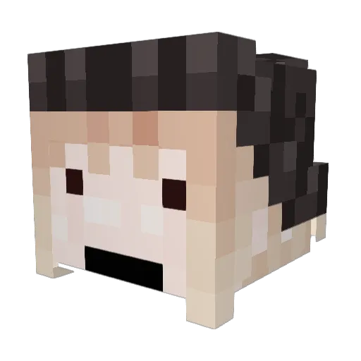 pedroum Minecraft avatar head, 3D render