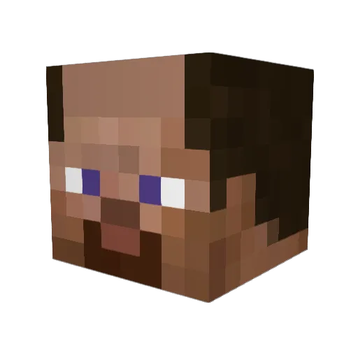 pedrovegetti Minecraft avatar head, 3D render