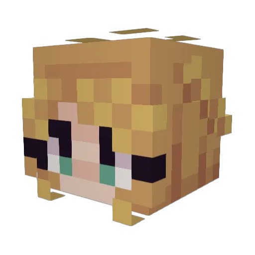 pedygames Minecraft avatar head, 3D render