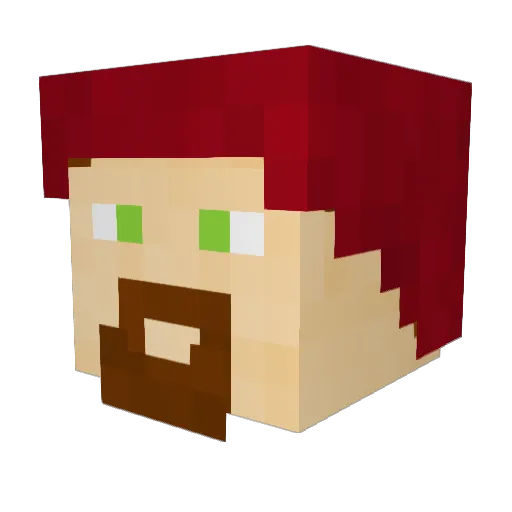 pee_gore Minecraft avatar head, 3D render