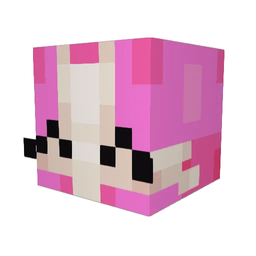 peebaa Minecraft avatar head, 3D render