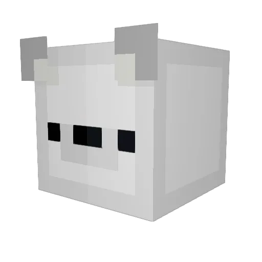 peebee_c Minecraft avatar head, 3D render