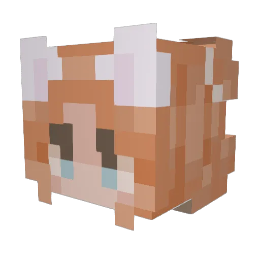 peebeeweebee Minecraft avatar head, 3D render