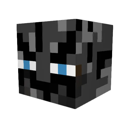 peeble Minecraft avatar head, 3D render