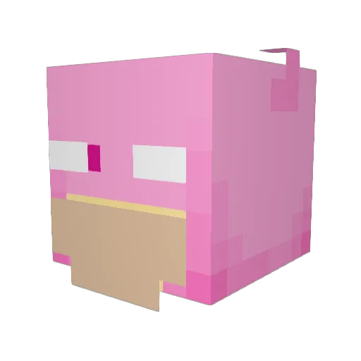 peecka Minecraft avatar head, 3D render