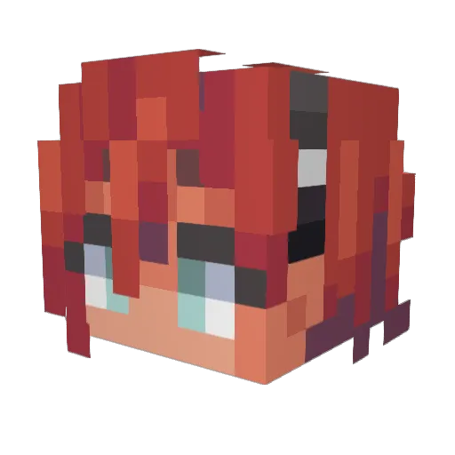 peeesensenheniou Minecraft avatar head, 3D render
