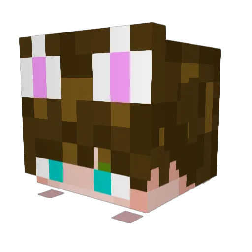 peekz_ Minecraft avatar head, 3D render