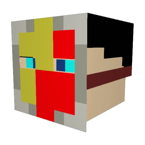 peel_eel Minecraft avatar head, 3D render
