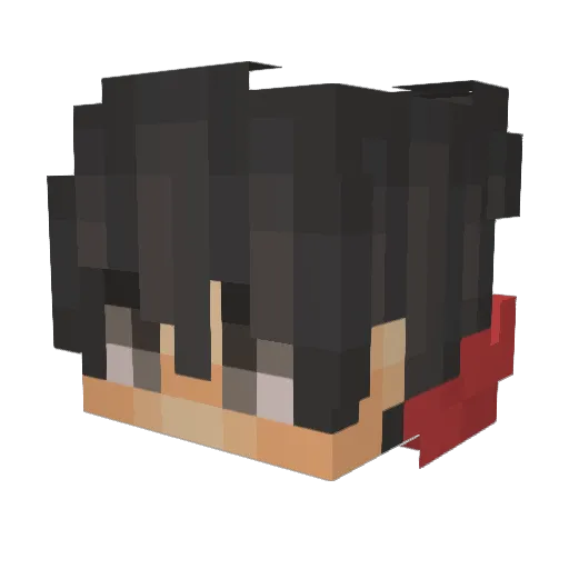 peelinq Minecraft avatar head, 3D render