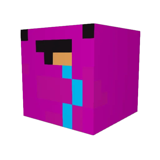 peely_gaming Minecraft avatar head, 3D render
