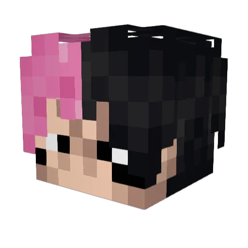 peep1x Minecraft avatar head, 3D render