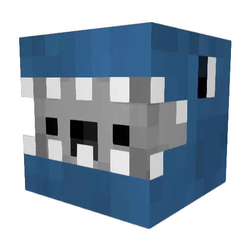 peep44 Minecraft avatar head, 3D render