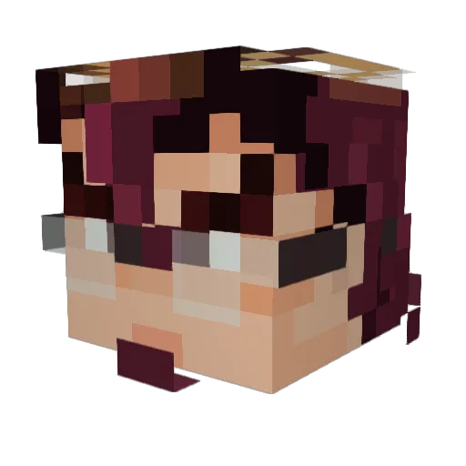 peepauu_ Minecraft avatar head, 3D render