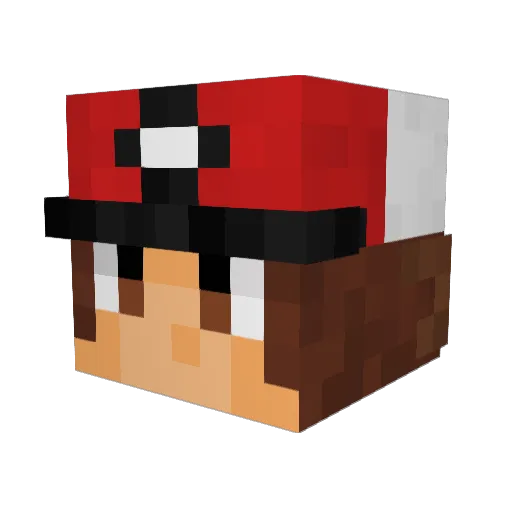 peer_xD Minecraft avatar head, 3D render