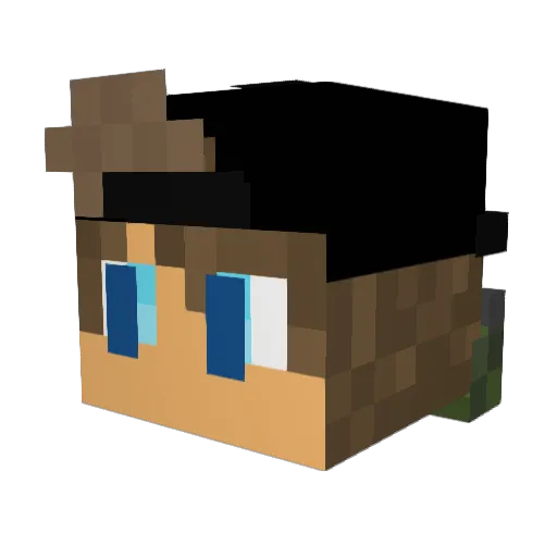 peerhuesers Minecraft avatar head, 3D render