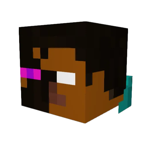 peerjan Minecraft avatar head, 3D render