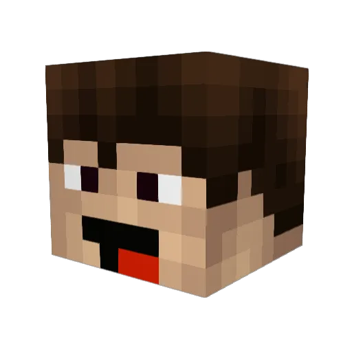 peetak Minecraft avatar head, 3D render