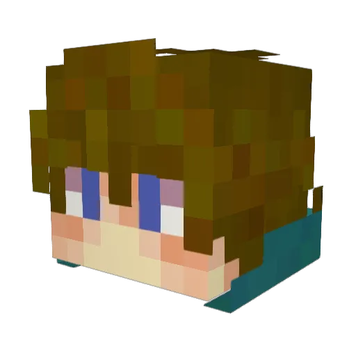 peetindeed Minecraft avatar head, 3D render