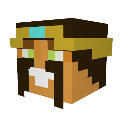 peganito Minecraft avatar head, 3D render
