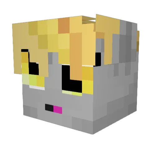 pegasisters Minecraft avatar head, 3D render