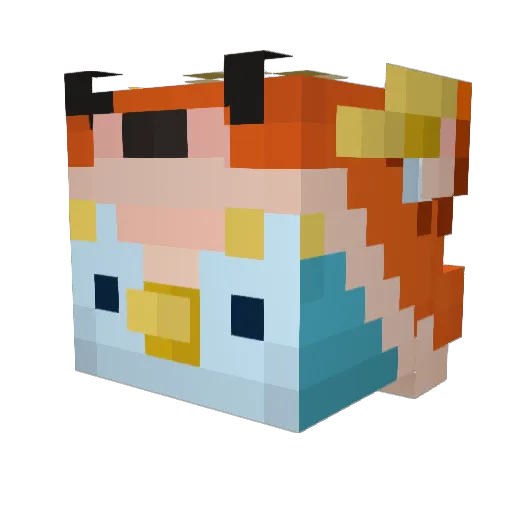 pegiDean Minecraft avatar head, 3D render