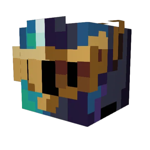 pegsn Minecraft avatar head, 3D render