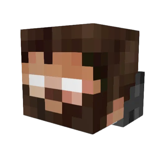pehique Minecraft avatar head, 3D render