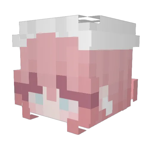 pei1213 Minecraft avatar head, 3D render