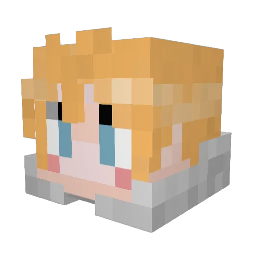 peichie Minecraft avatar head, 3D render