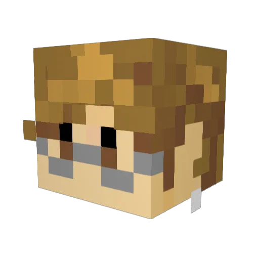 peidayo Minecraft avatar head, 3D render
