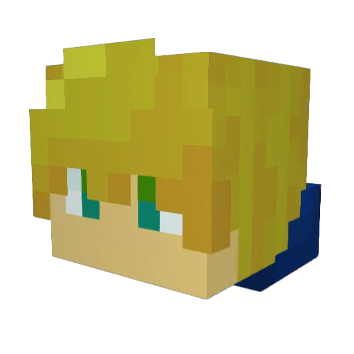 peikm Minecraft avatar head, 3D render