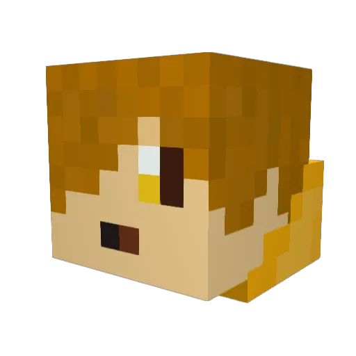peintooon Minecraft avatar head, 3D render