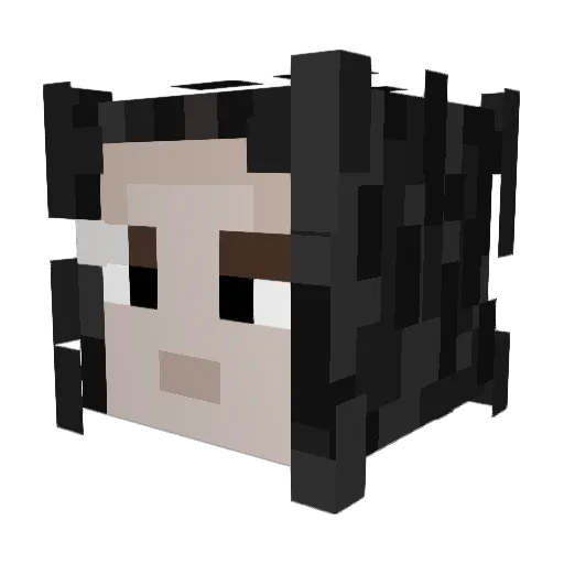 peividasjolie Minecraft avatar head, 3D render