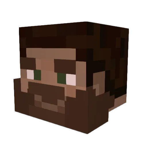 peizza Minecraft avatar head, 3D render