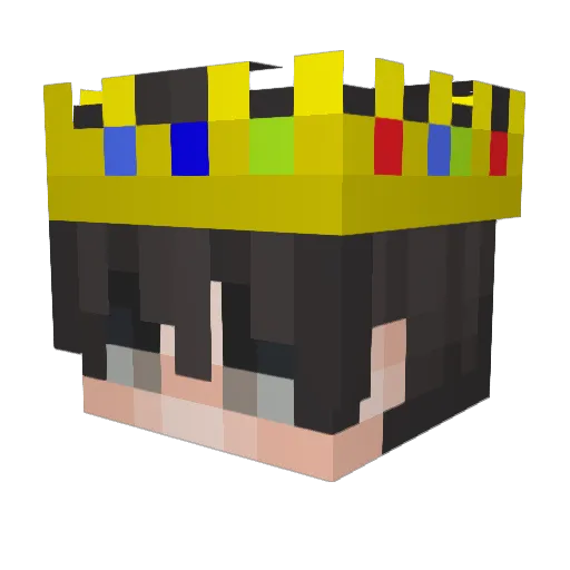 pekolacavale Minecraft avatar head, 3D render
