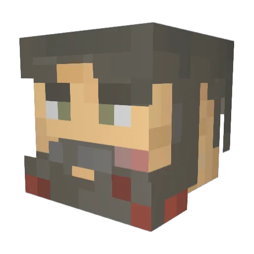 pelaratas23 Minecraft avatar head, 3D render