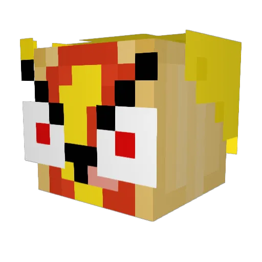 pelarom Minecraft avatar head, 3D render