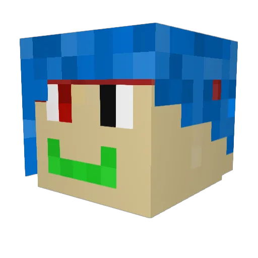peleg_rm_tk Minecraft avatar head, 3D render