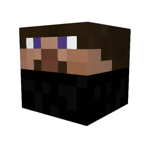 pelial Minecraft avatar head, 3D render
