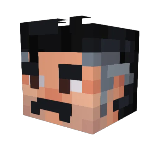 pellepie Minecraft avatar head, 3D render