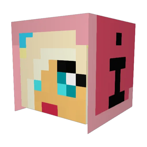 pelliaginger Minecraft avatar head, 3D render