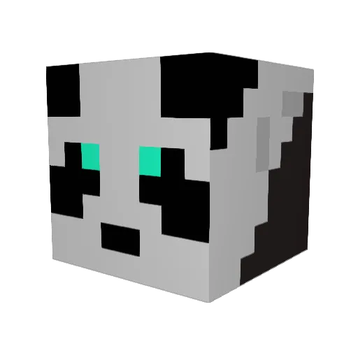 pellopanda Minecraft avatar head, 3D render