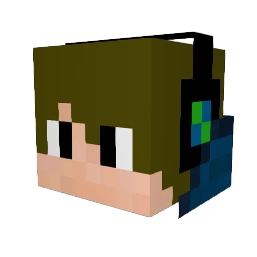 pelo13 Minecraft avatar head, 3D render