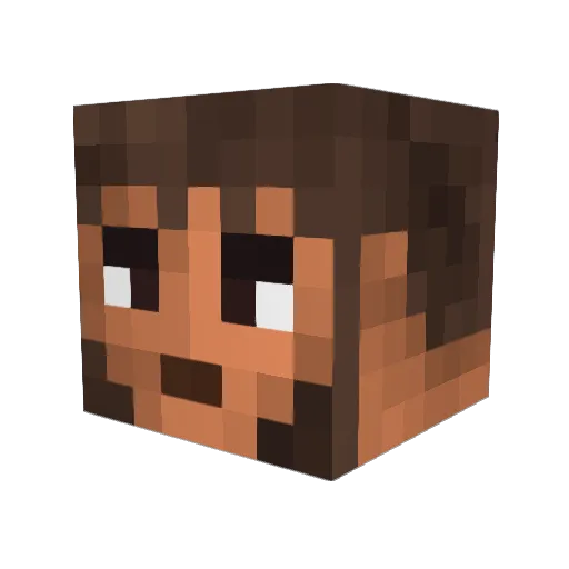 pelolafond Minecraft avatar head, 3D render