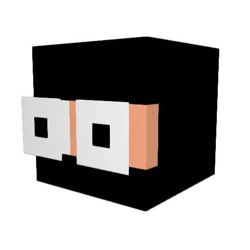 pelotudc Minecraft avatar head, 3D render