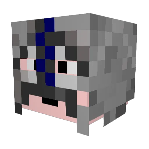 pelrox Minecraft avatar head, 3D render