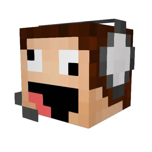 pelugamer Minecraft avatar head, 3D render