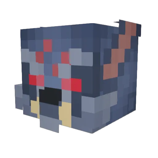 pembeWW Minecraft avatar head, 3D render