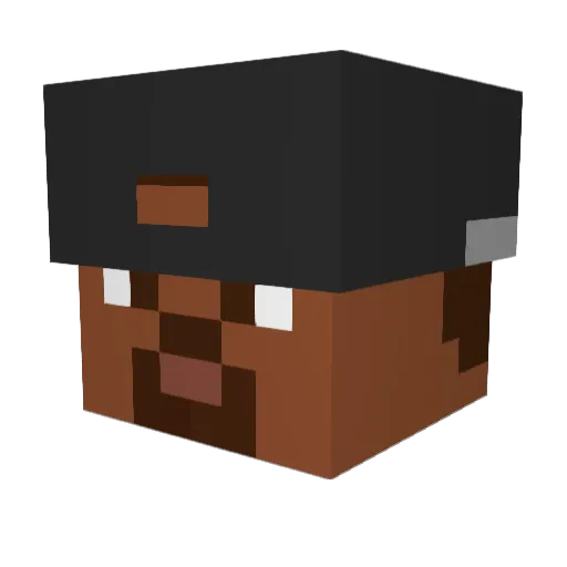 pemj2k Minecraft avatar head, 3D render