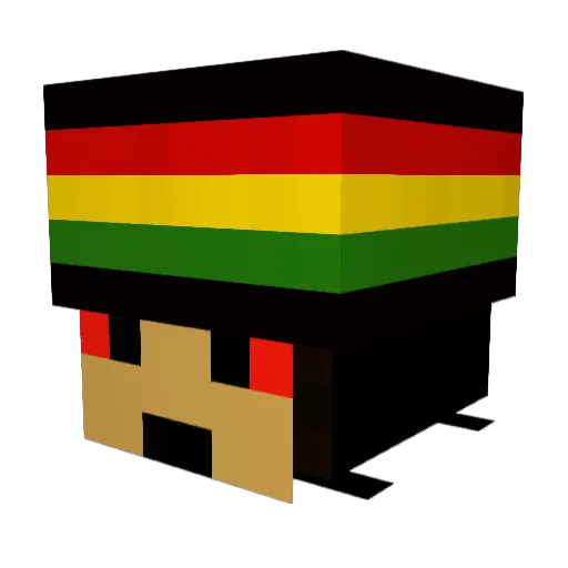 pen_det Minecraft avatar head, 3D render